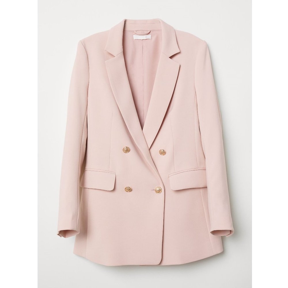 H&M Blush Double Breasted Blazer (Sz 4)
